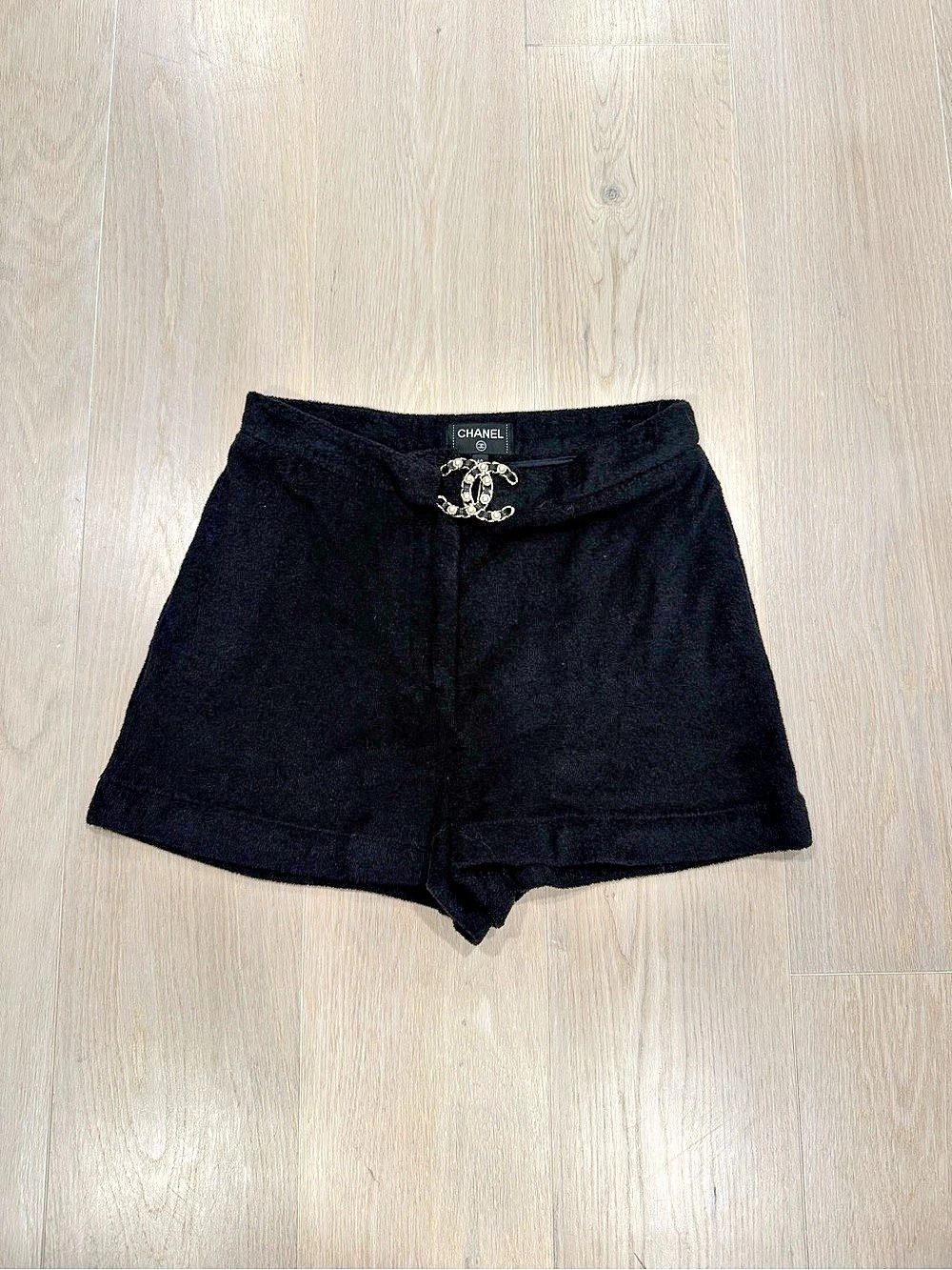 Chanel Black High Waist Shorts Size 40